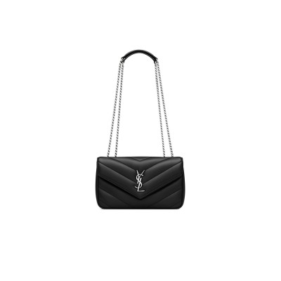 YSL LOULOU SMALL IN MATELASSÉ LAMBSKIN 801437AAE4Y1000 (24*14*6cm)